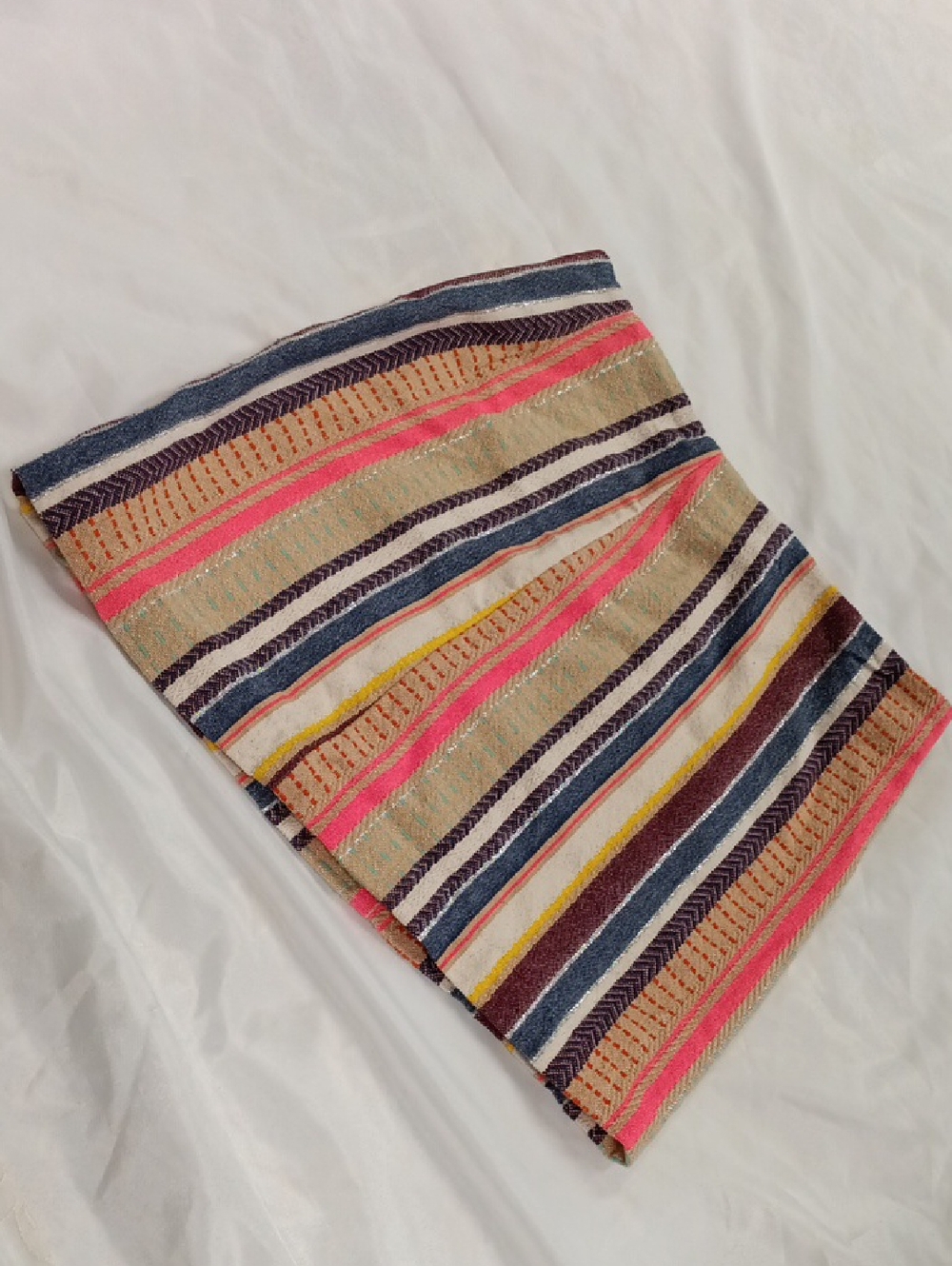 Divided H&M Striped Mini Skirt in Pink, Navy and Beige